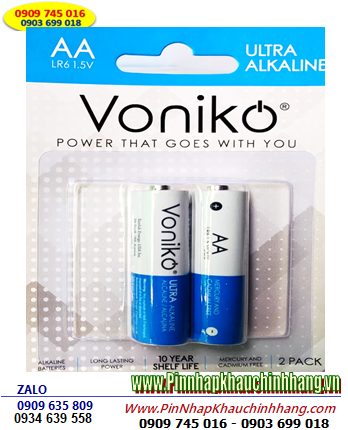 Pin AA 1.5v alkaline Voniko LR6 _Pin tiểu AA 1.5v Alkaline Voniko LR6 AM3 chính hãng (Loại Vỉ 2 viên)